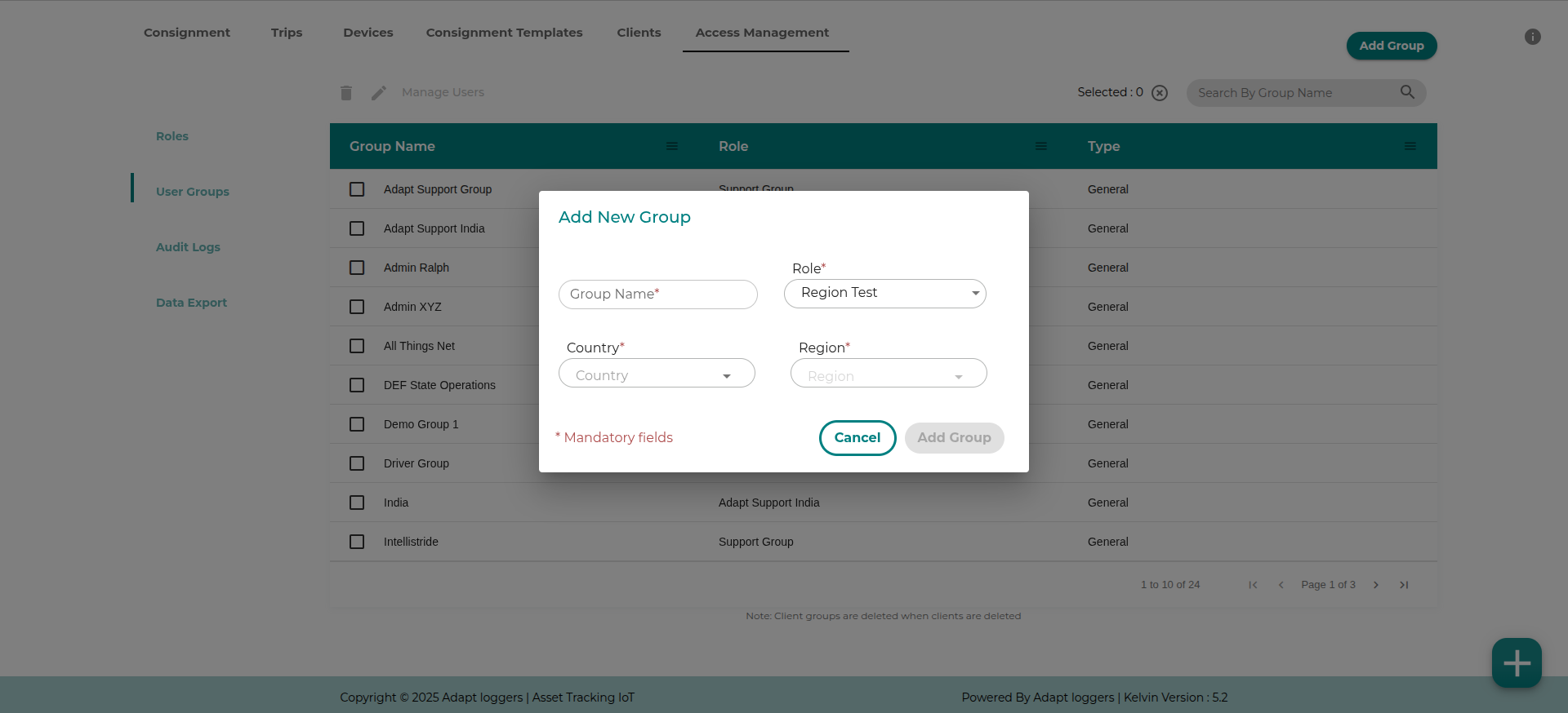 Region User Groups